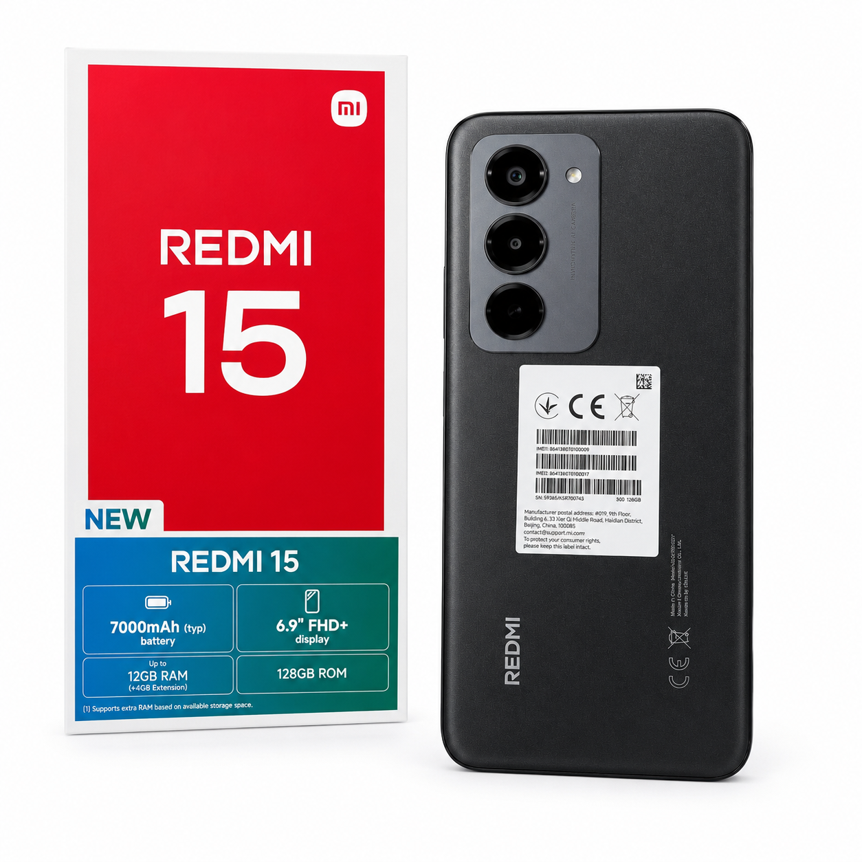 Redmi Note 15 — AMOLED 6,77" 120Hz | Batterie 6000mAh | 108MP | Livraison Gabon | Kadmarket